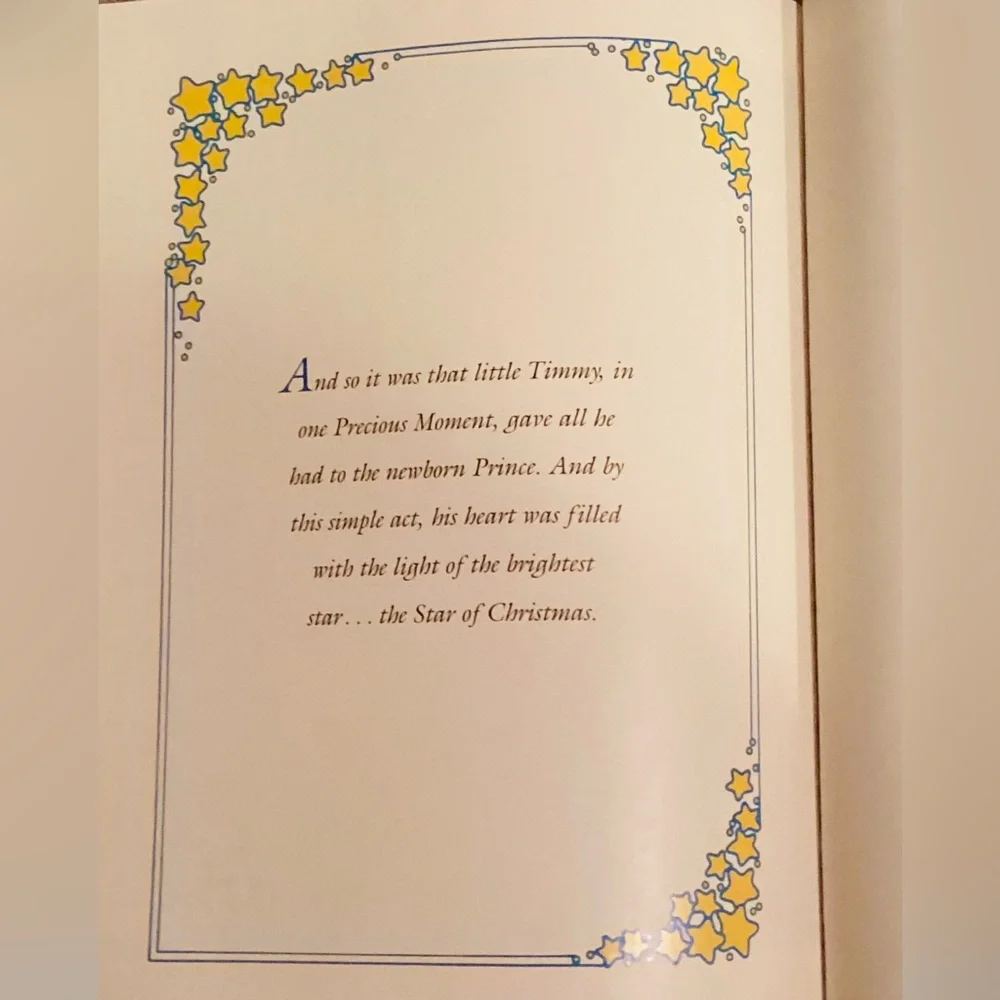 🙏 Precious Moments Timmy‘s Gift Christmas Story, A Golden Book HARDCOVER EVC
